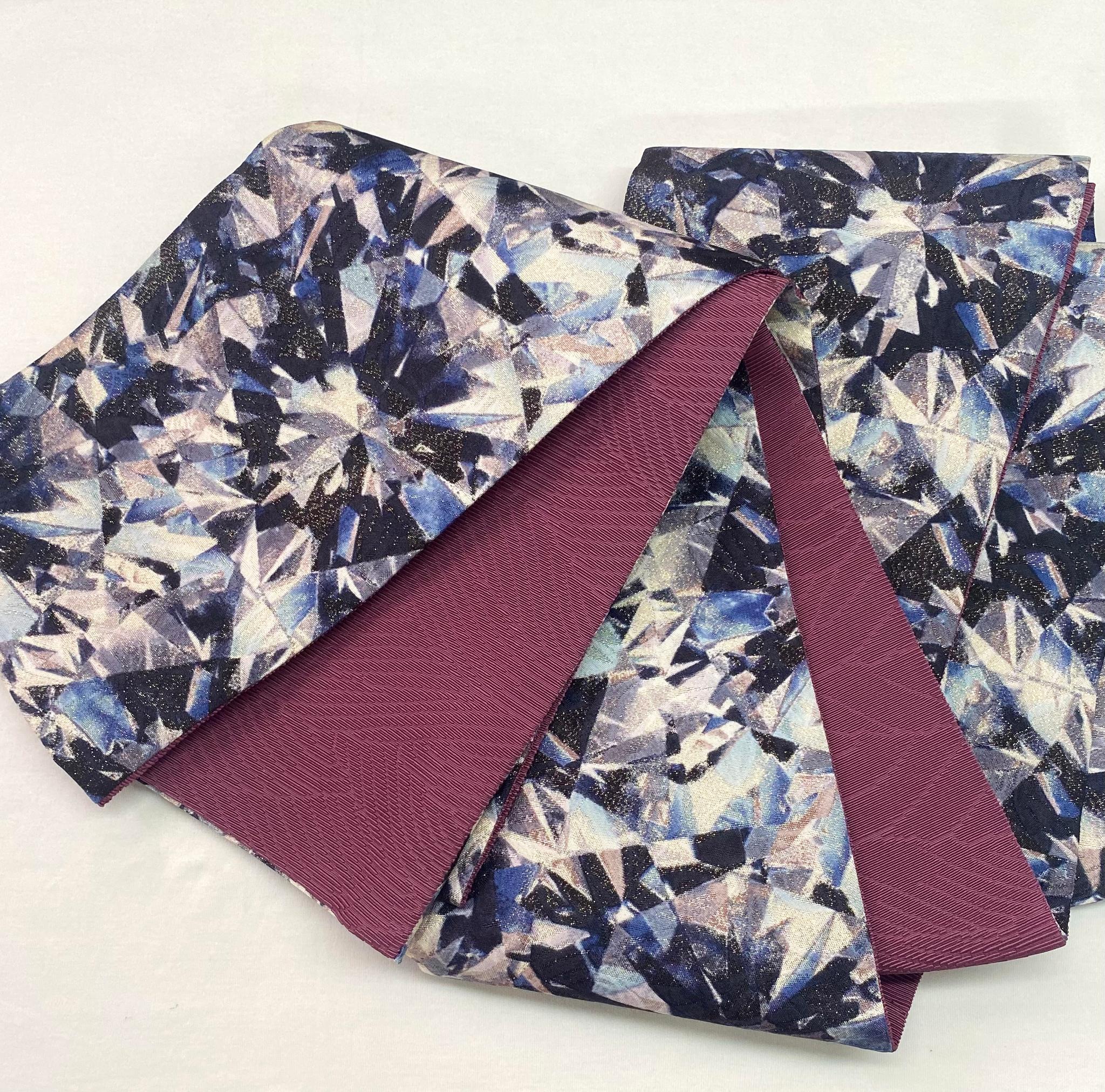 お仕立て上がり【宝石シリーズ】半幅帯長尺 ユニセックスデザインのリバーシブル仕様 | 2枚目